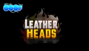 Tampilan visual slot Leatherheads dengan tema pemadam kebakaran neon